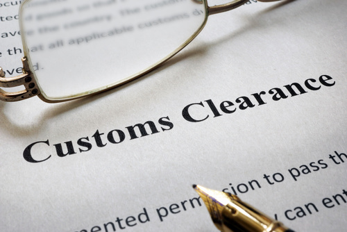 'Customs clearance' on document