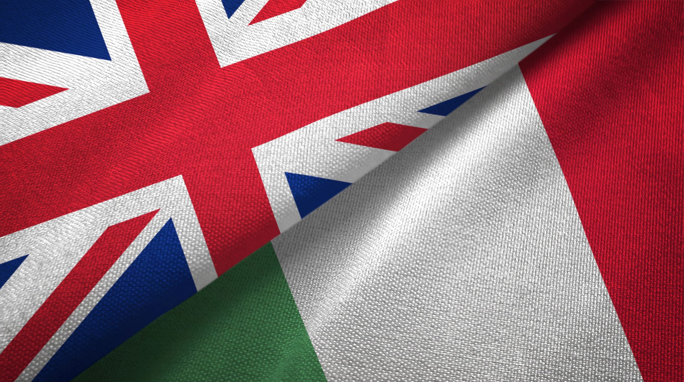 UK and Italian flags