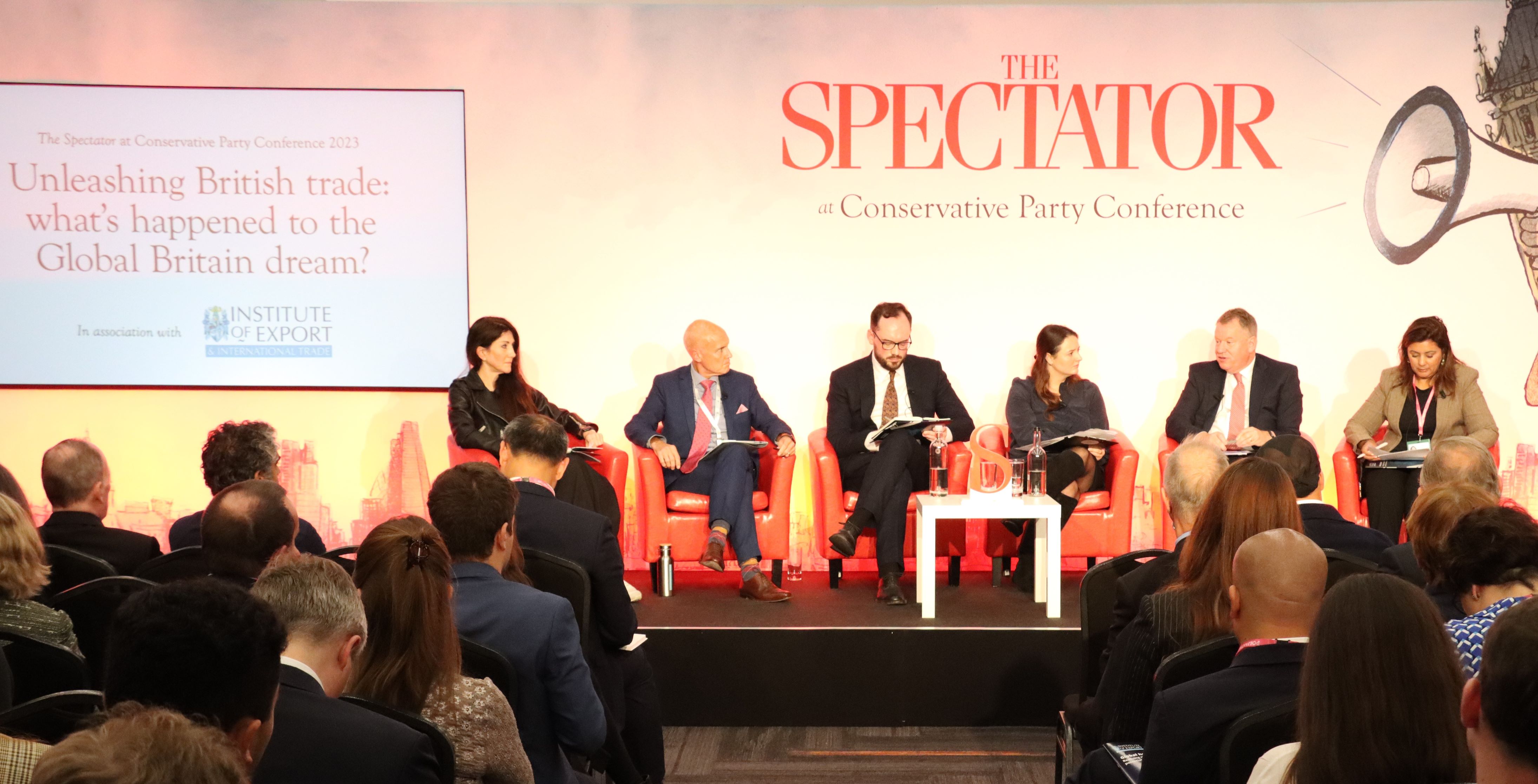 Spectator Panel at Conservative Party Conference, including Lord Frost, Sam Lowe and Nusrat Ghani, on Unleashing British Trade post-Brexit