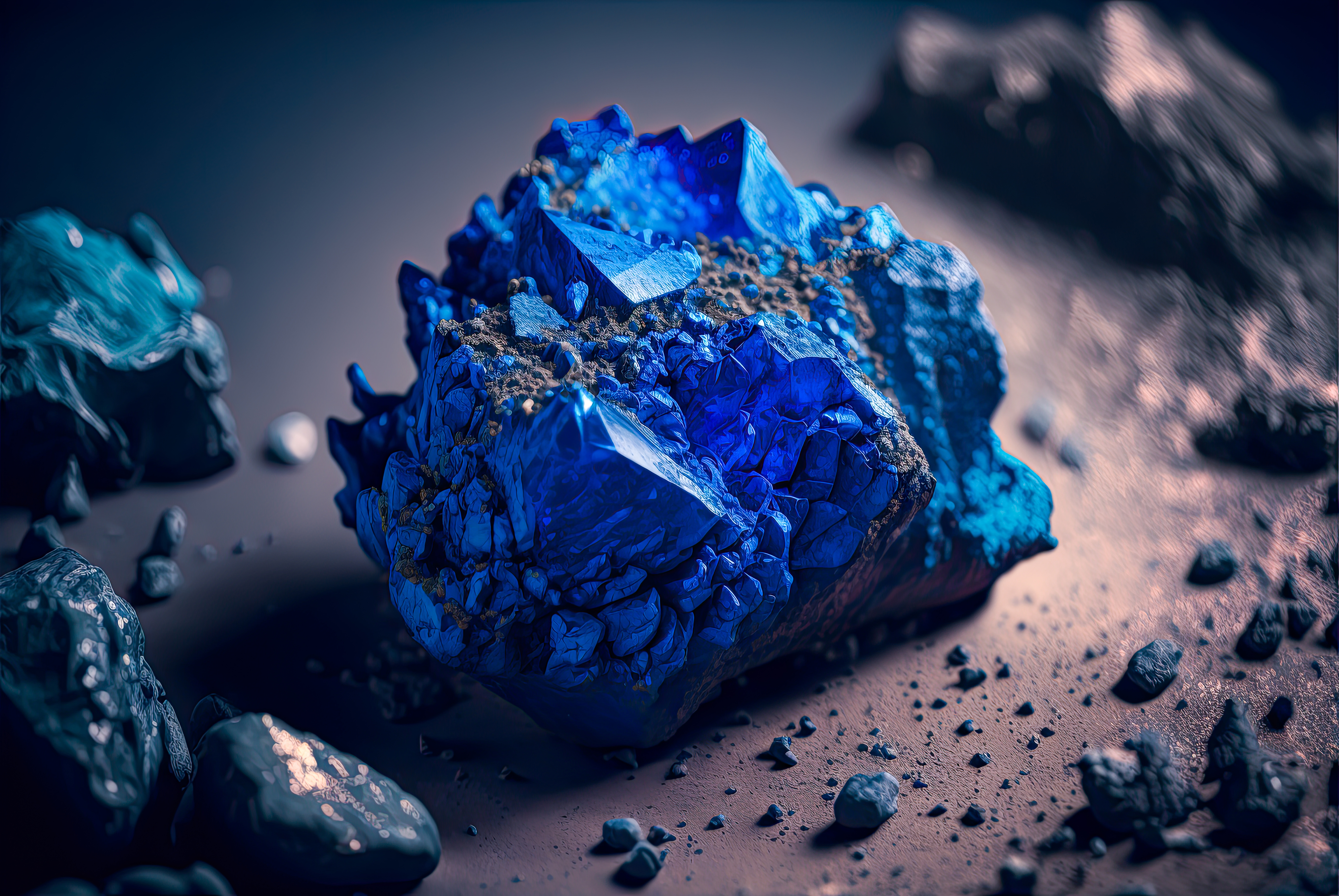 Raw cobalt mineral