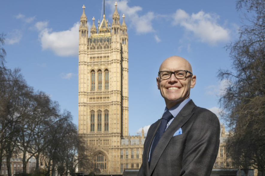 Marco Forgione in front of Parliament