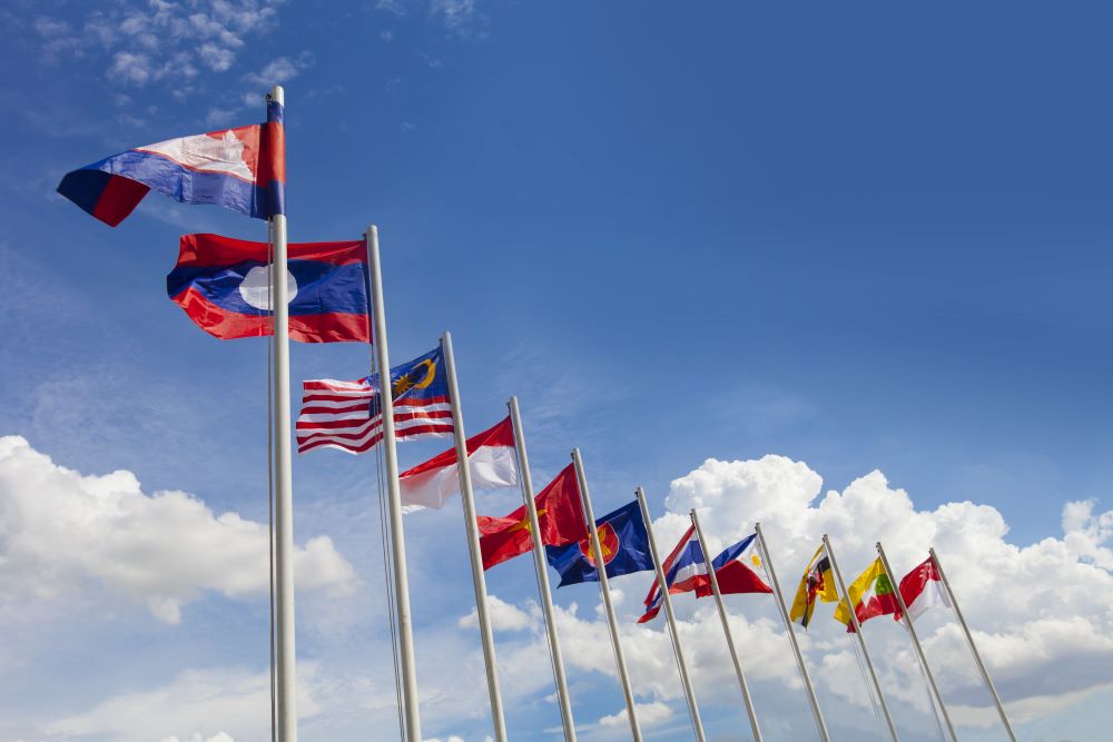 ASEAN nation flags