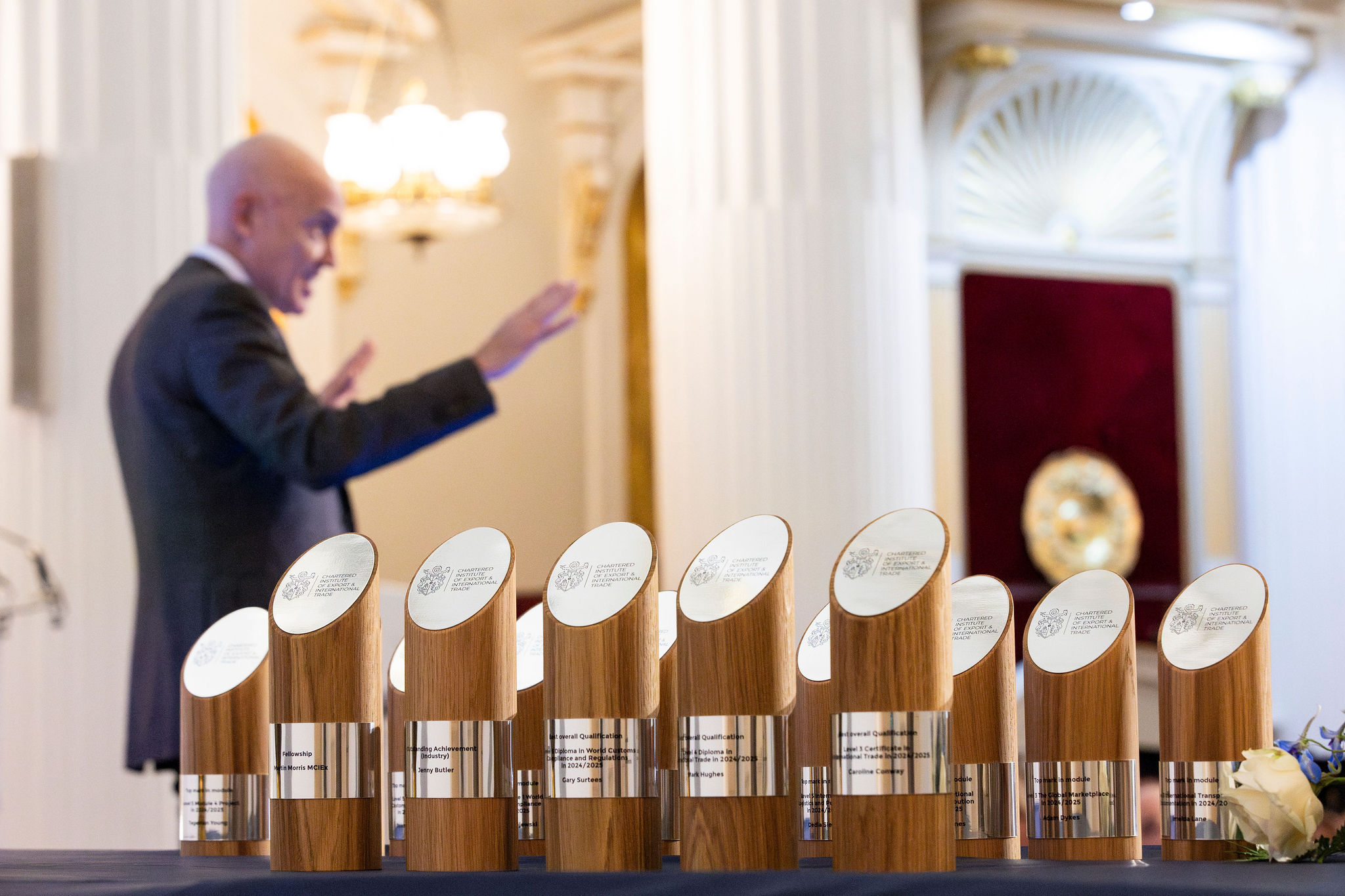 Image of Director General behind Graduation Awards