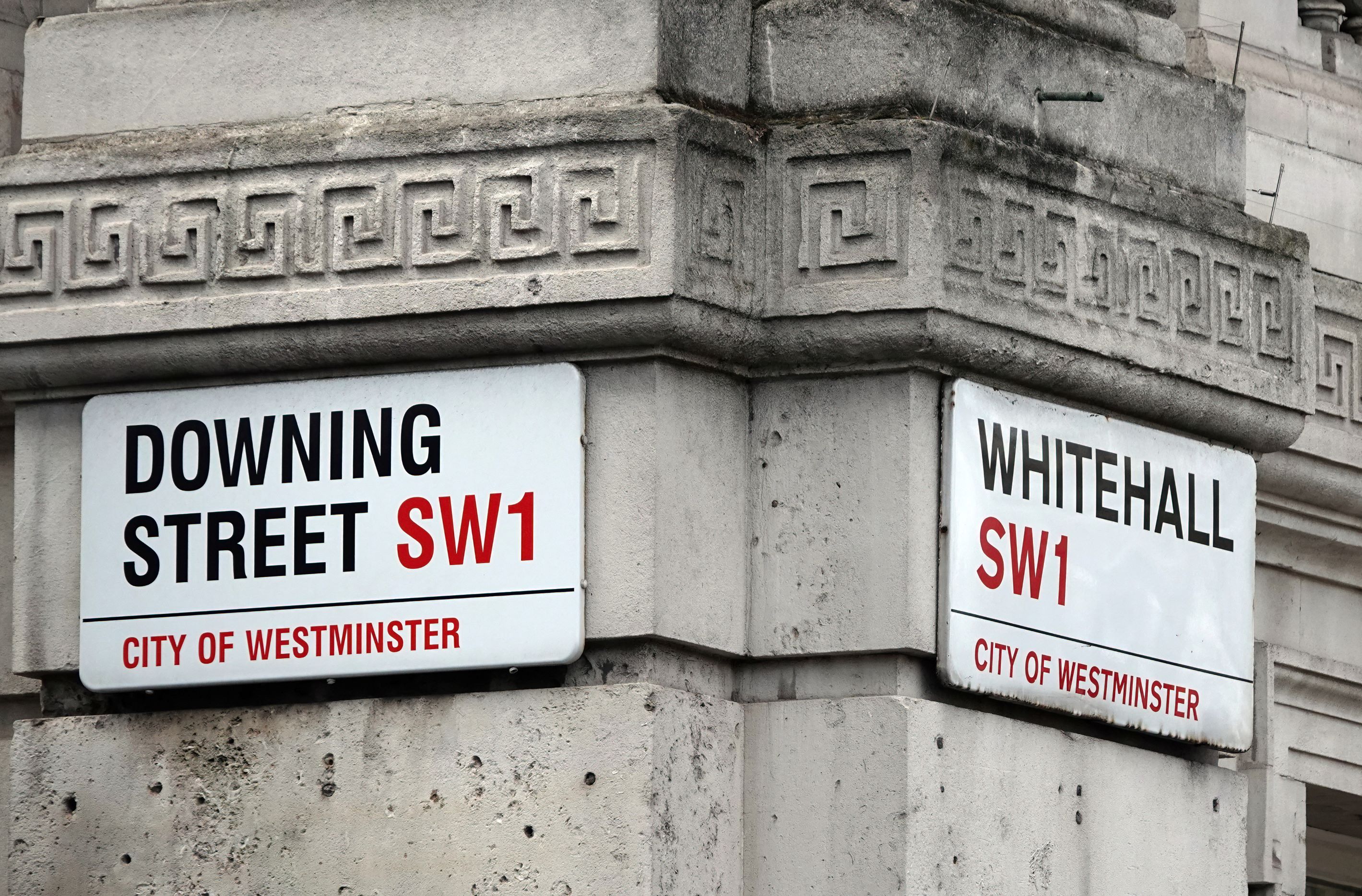 Downingstreetandwhitehallsign